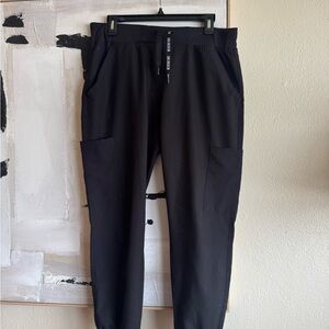 Med Couture Black Cargo Jogger with Drawstring Waist
